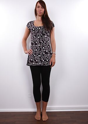 a brunette, czech casting